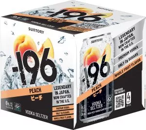 -196 Peach Vodka Seltzer 4pkNV / 4/355 ml.